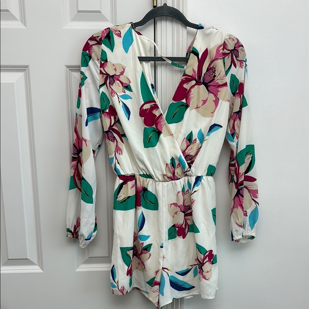 Floral Long Sleeve Romper